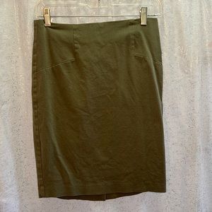 Olive green skirt. Zipper & hook completely in tact. Great to dress up or down.